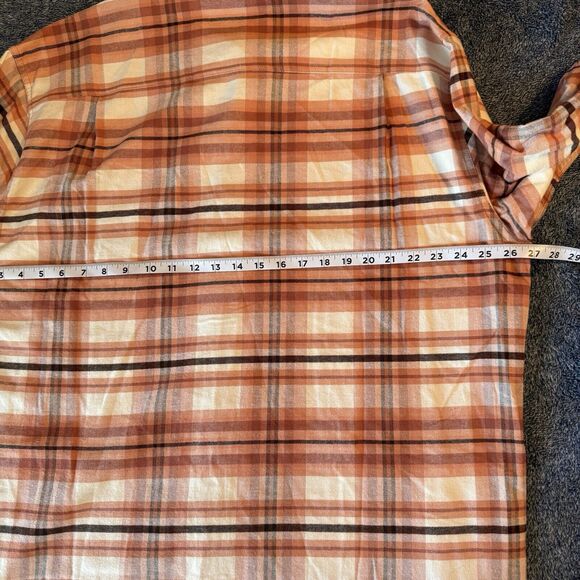 Duck Camp Flannel Shirt Mens 2XL Brown Plaid Button Up Hiking Camping Fishing - Picture 8 of 12